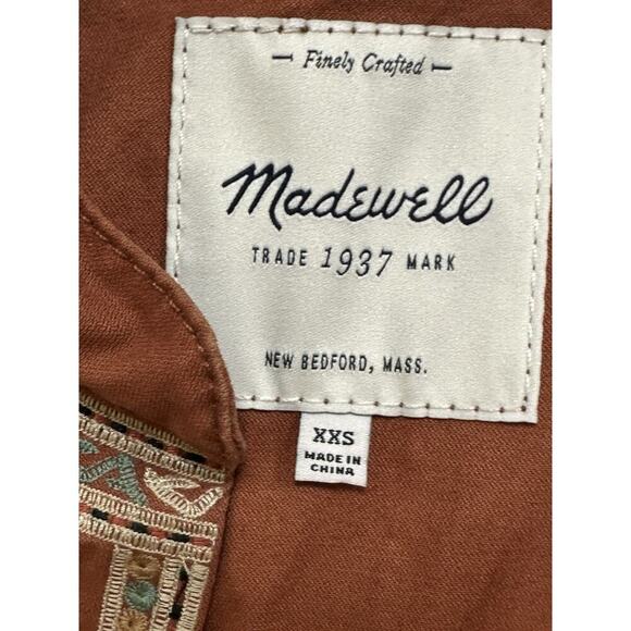 Madewell Embroidered Jacket Size XXS Tie Waist Castle Core EUC - Picture 4 of 10